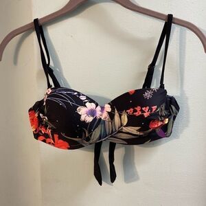 Donna Floral bikini top padded tropical size small